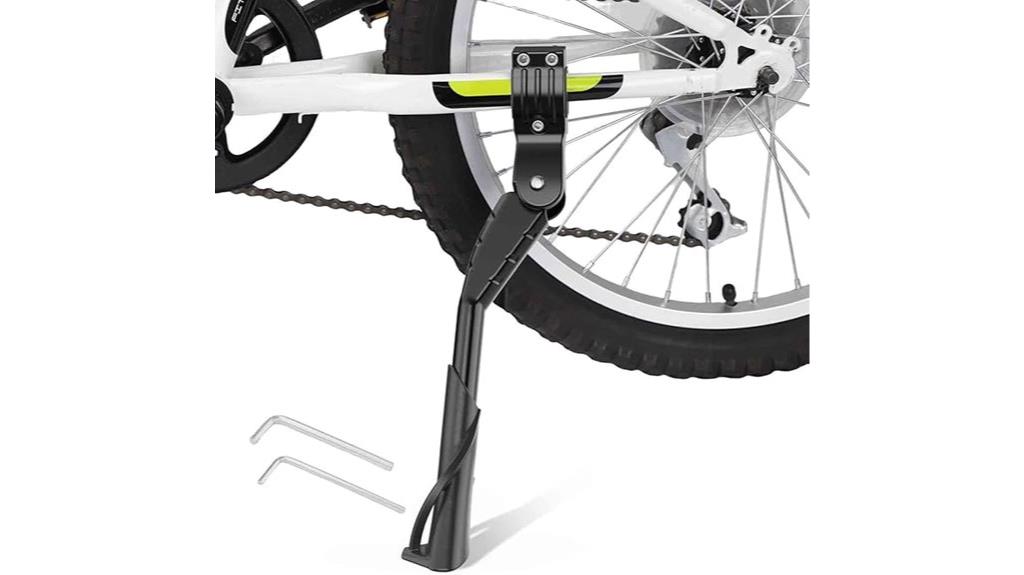 adjustable bike kickstand feature