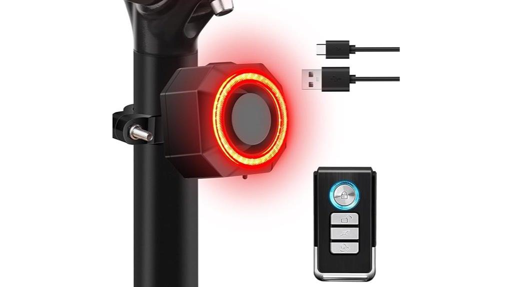 bike light with alarm