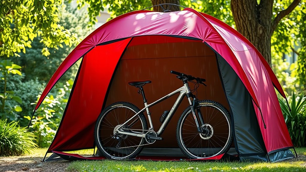 bike storage tent options