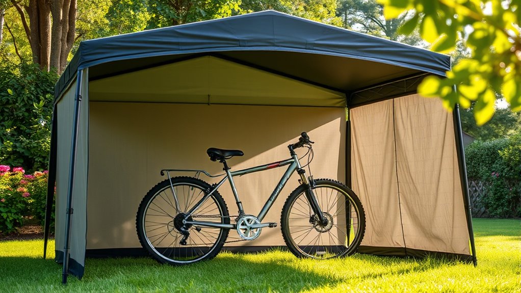 bike storage tent selection criteria