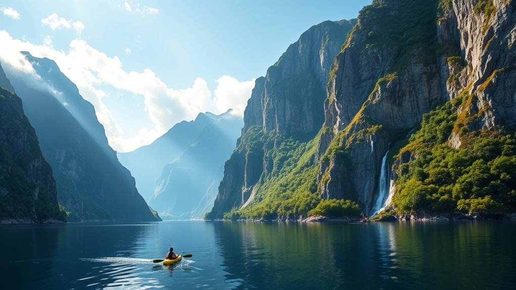 breathtaking norwegian fjord cliffs