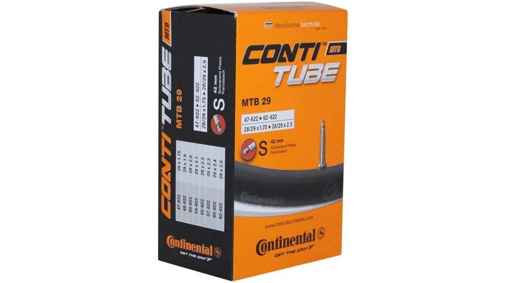 continental bicycle tube presta