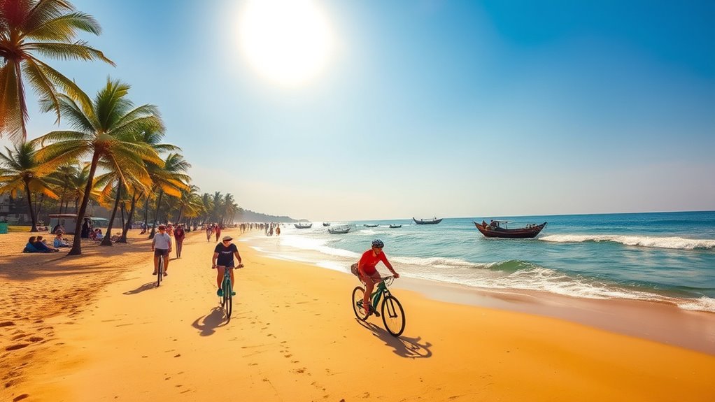cycling along goa s beaches