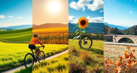 cycling journey across seasons