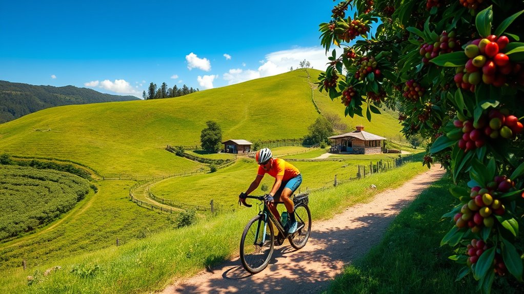 cycling through coffee landscapes