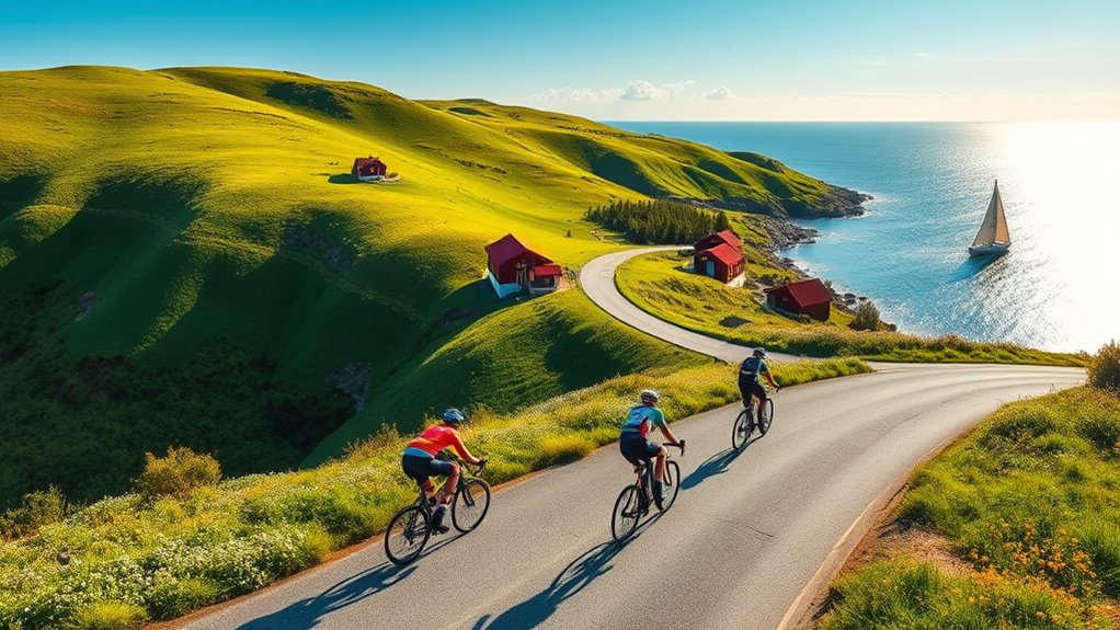 cycling through land islands