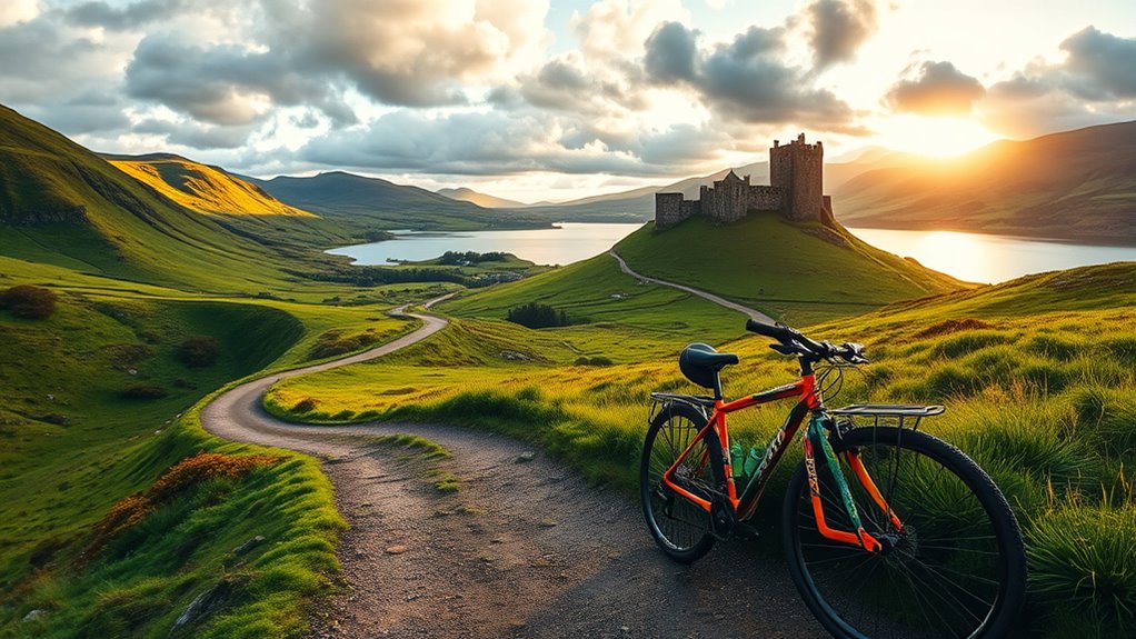 cycling through scottish landscapes