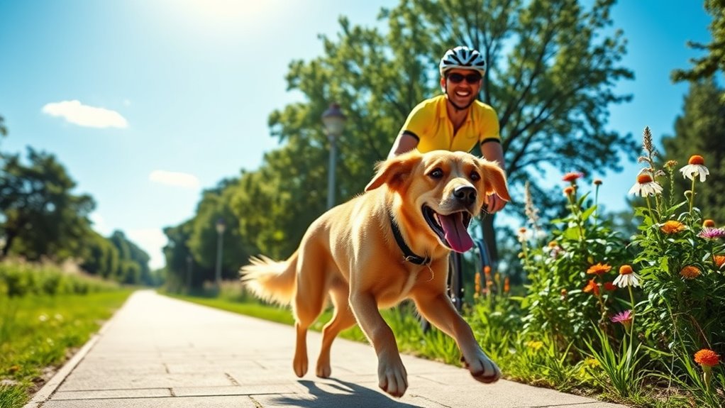 dog cycling bonding adventure