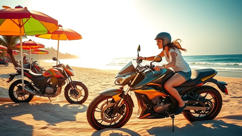 explore with rented bikes