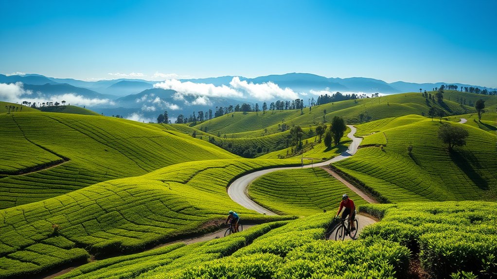 exploring scenic highland trails