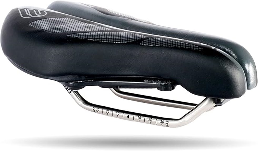 noseless adjustable bicycle saddle