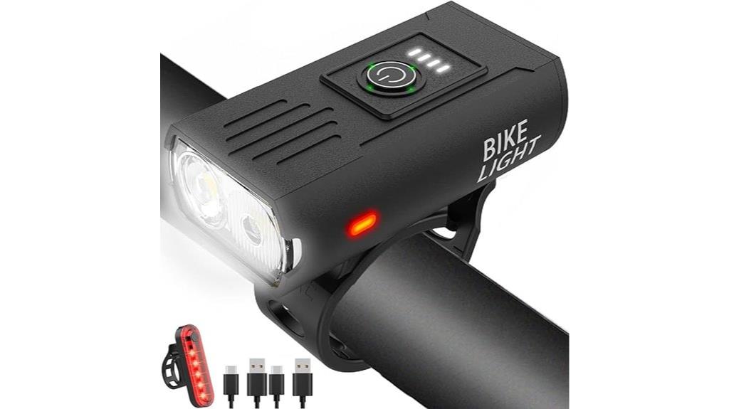 rechargeable bike light set