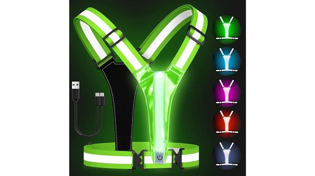 rechargeable light running vest