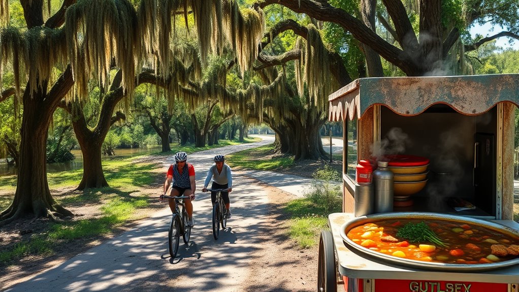 savoring local dishes en route