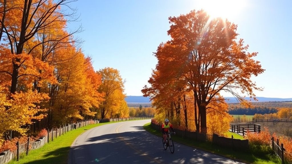 scenic autumn cycling adventure
