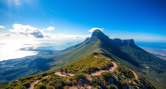 scenic biking table mountain