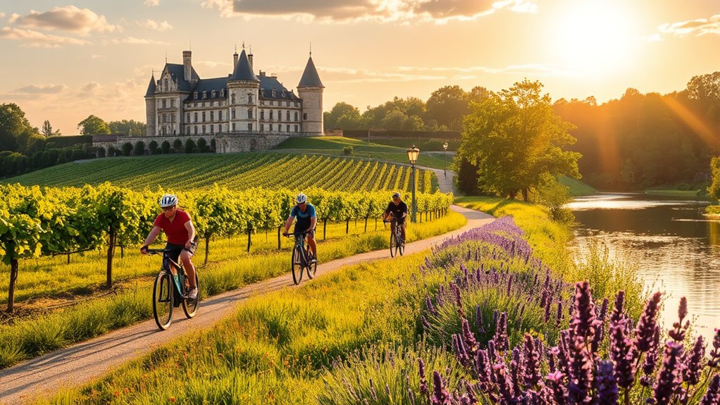 scenic cycling along loire