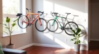 space saving bike wall mounts