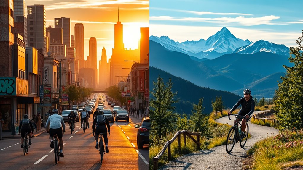 urban to outdoor cycling