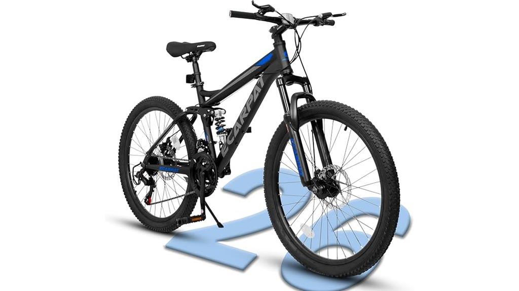 versatile dual suspension mountain bike