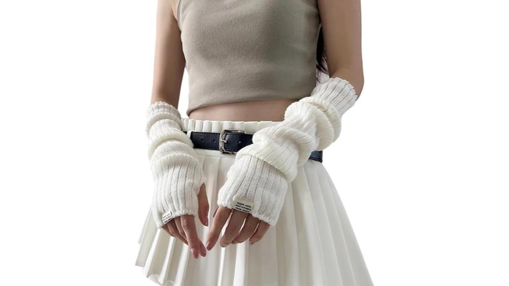 y2k fingerless arm warmers