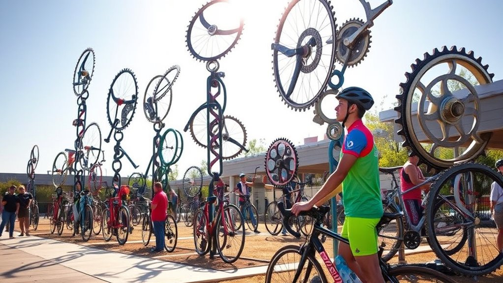 bike parts inspire art