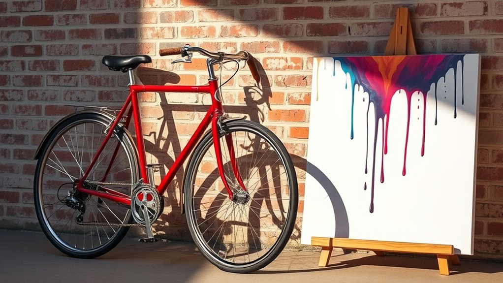 cycling motion inspires vibrant art