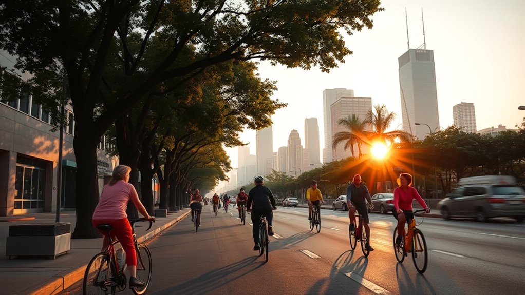 cycling reduces urban pollution
