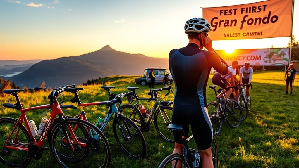 long distance cycling celebration