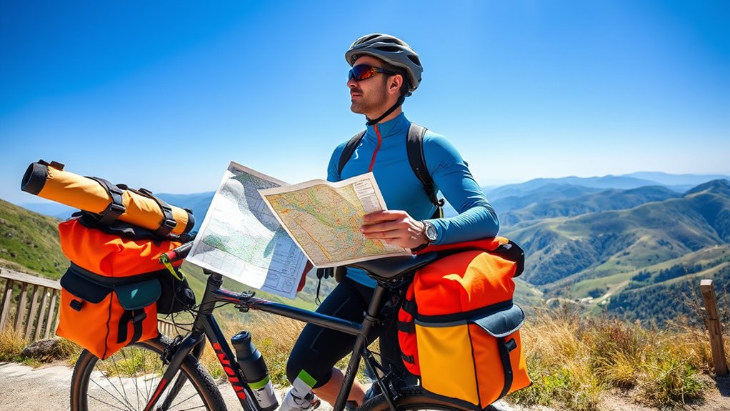 preparing for bicycle tour
