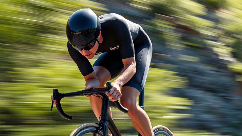 streamlined relaxed riding posture