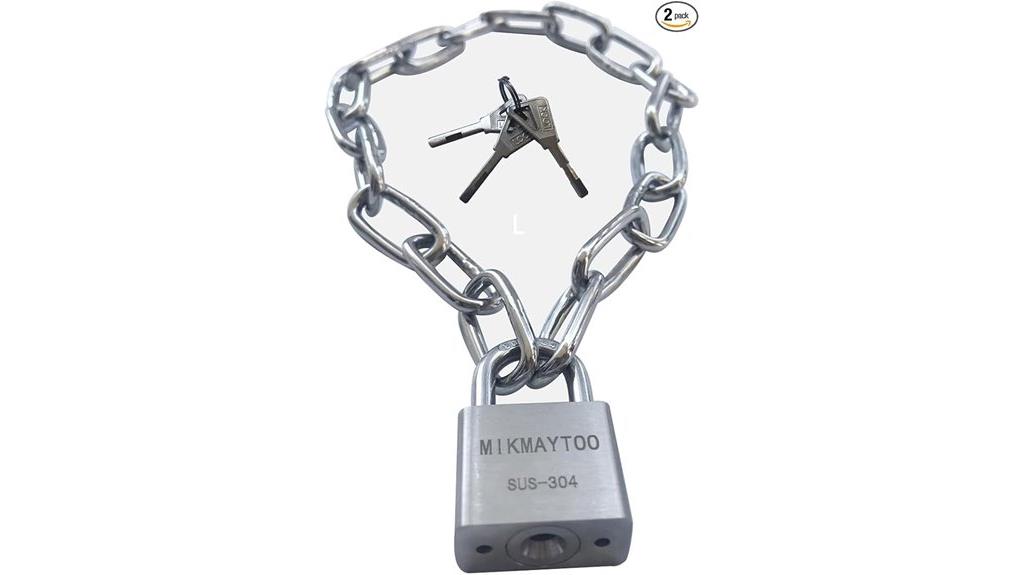 20 inch stainless steel lock
