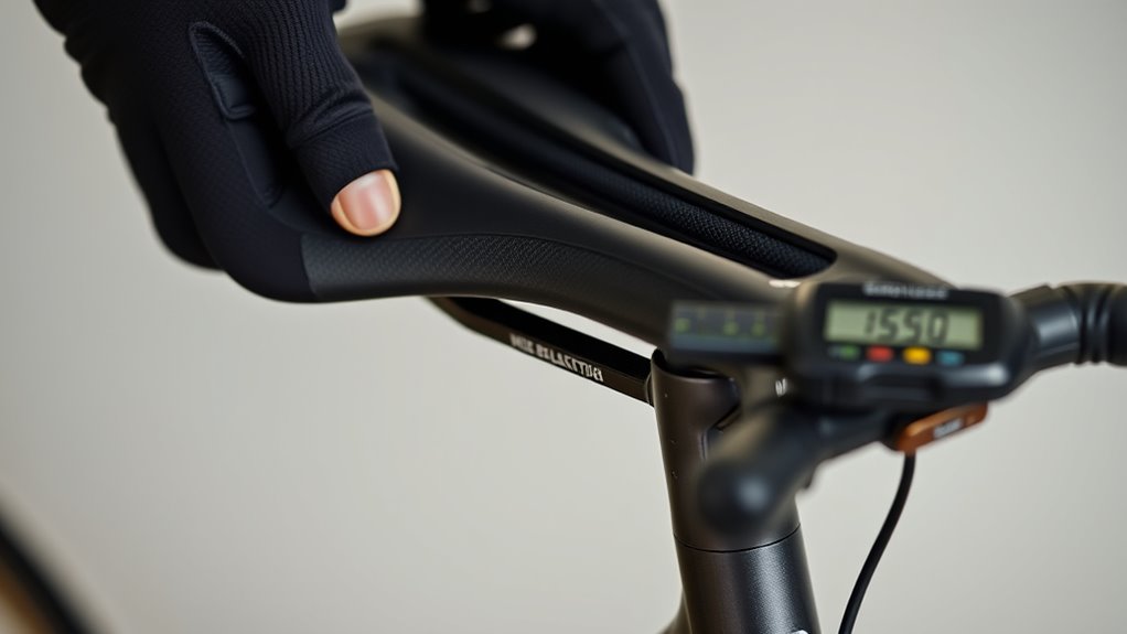 adjust saddle fore aft for comfort