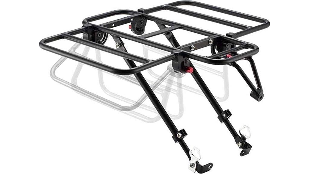 adjustable front bicycle rack