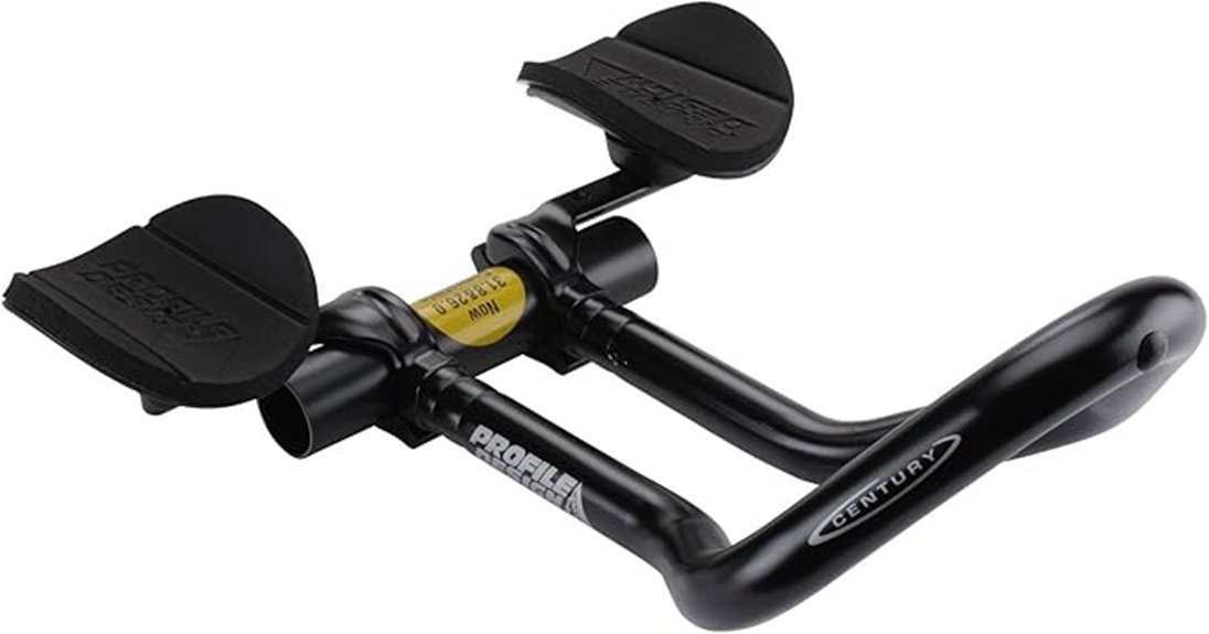aerodynamic black bicycle bar