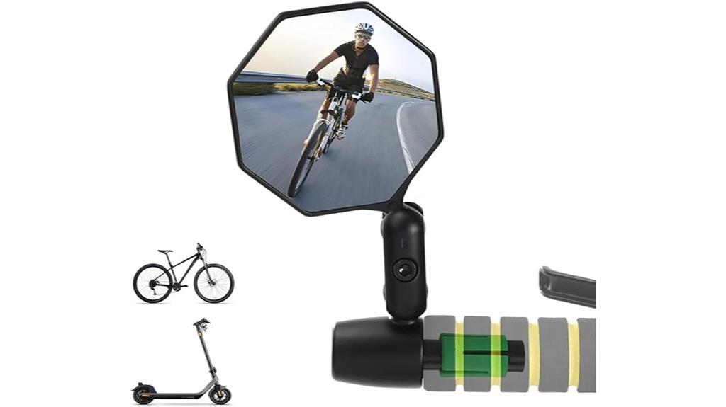 aluminum adjustable bike mirror
