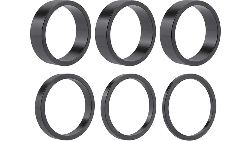 aluminum black bike spacers