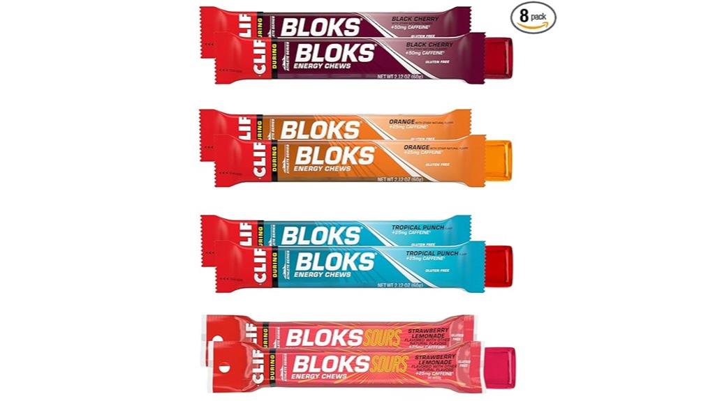 assorted clif bloks chews