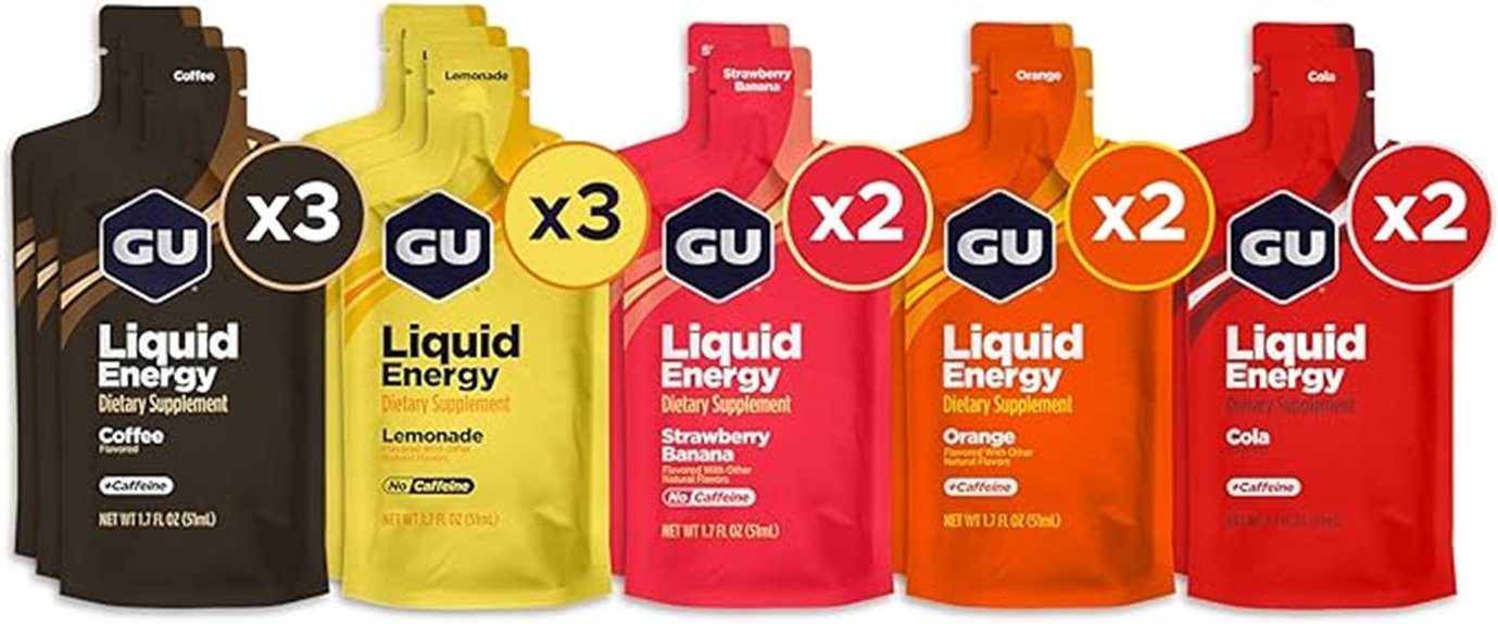 assorted gu energy gels