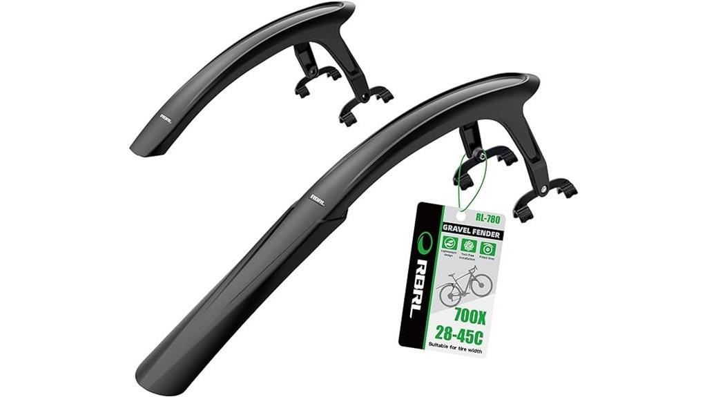 bike fender set gravel road
