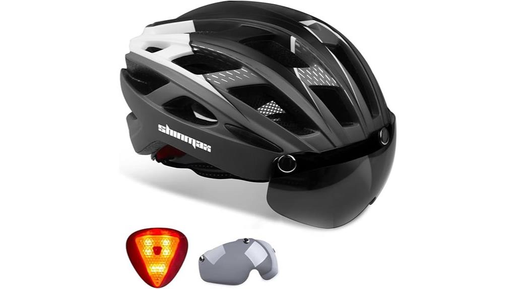 bike helmet with goggles
