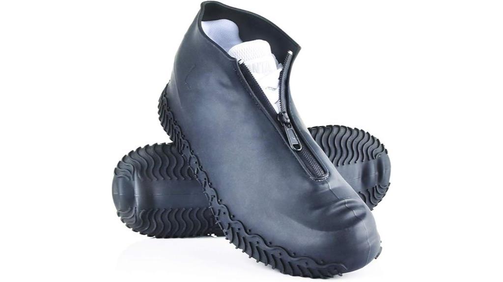 black silicone waterproof shoe covers