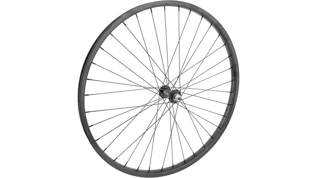 black steel bolt on wheel