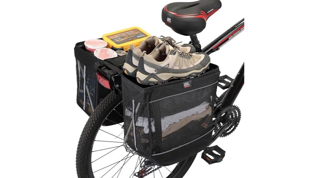 breathable rear rack panniers