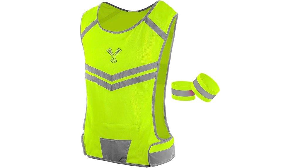 bright reflective running vest
