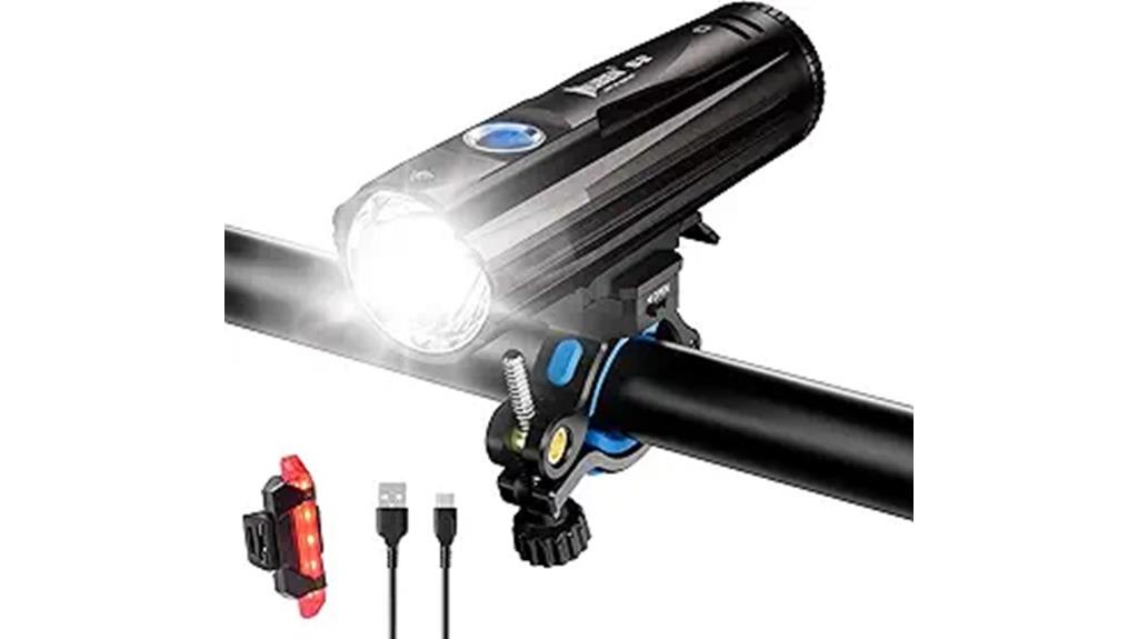 bright waterproof rechargeable bike light