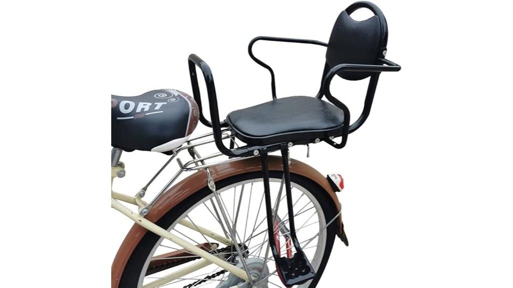 child bike seat with armrests