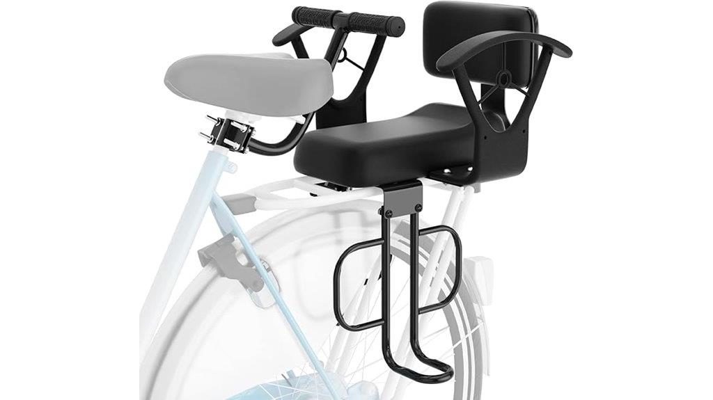 child bike seat with footrests