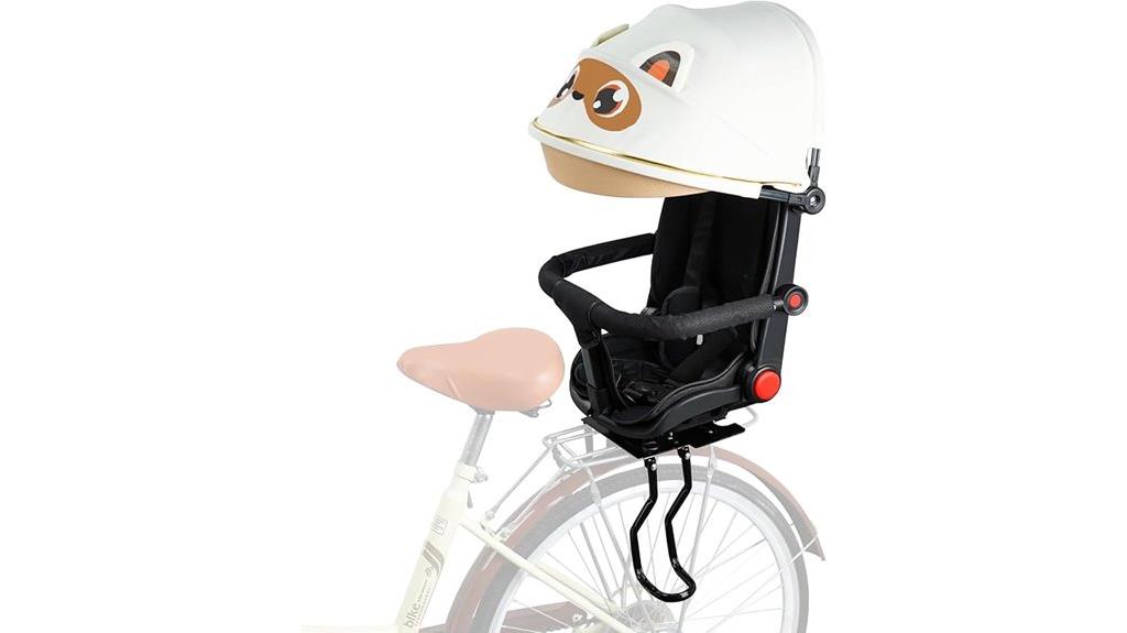 child bike seat with rain shield