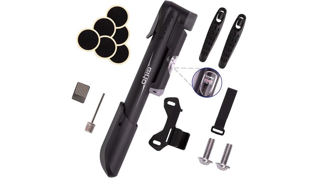 compact bike pump set